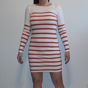 Chinti and Parker Striped Cotton Mini Dress (M)
